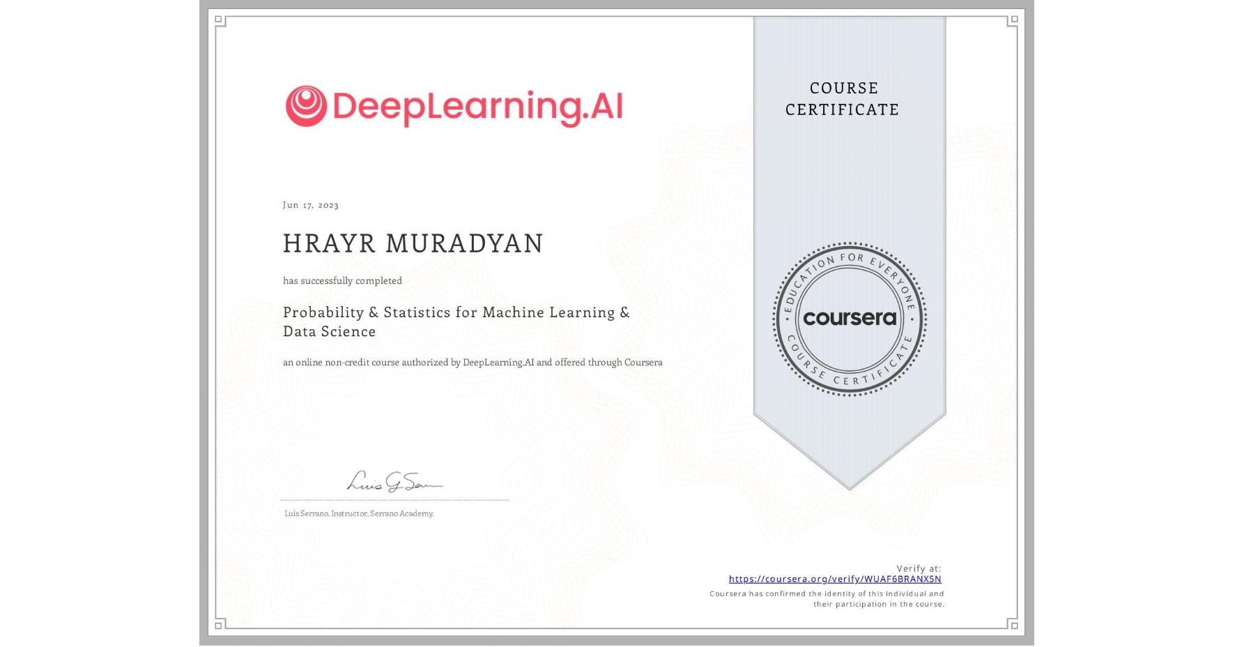 Certificate 1